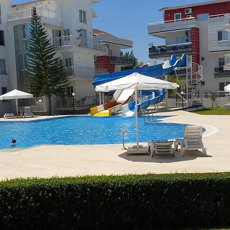 Antalya 3 Nirvana Club Ground Floor Two Bedrooms Pool View With Water Slide Close To Center * Μπέλεκ