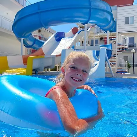 Antalya 3 Nirvana Club Ground Floor Two Bedrooms Pool View With Water Slide Close To Center *